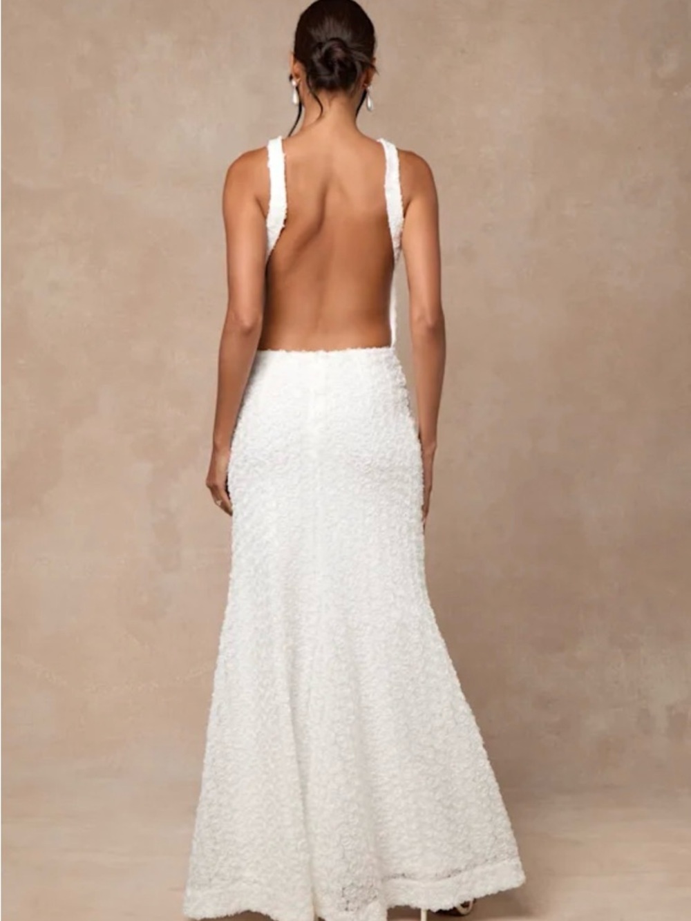 Lulu's White Halter Textured Maxi Dress - Picture 2 of 12